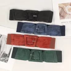 Cinto elástico elegante para mulheres, versátil para decorar saias, ternos, suéteres, cintura larga, cinto de casaco mod