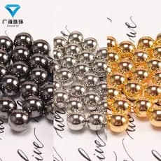 Pérolas de imitação não porosas revestidas em ABS, de 4mm a 12mm, nas cores dourada, prateada e cinza, para roupas, sapa