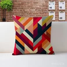 Almofada decorativa moderna e minimalista em algodão-linho, almofada criativa para sofá com estampa de desenho animado,