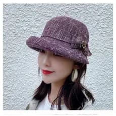 Chapéus femininos de primavera e outono, chapéus de aba enrolada estilo coreano, chapéus de proteção solar, chapéus de t