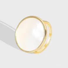 R0125 Anel feminino de moda, estilo retrô simples, formato redondo, design exclusivo e popular na Europa e América, vers