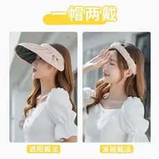 Chapéu de verão feminino com proteção solar, chapéu aberto para ciclismo, chapéu com proteção facial, chapéu estilo core