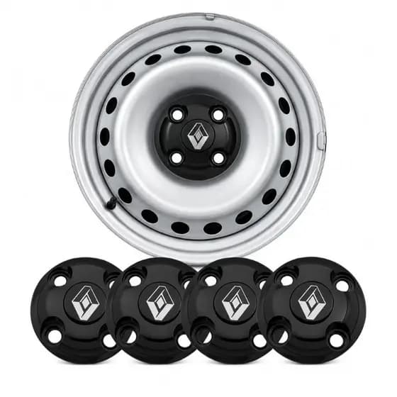 Kit Jogo Calotinha Centrais Logan Sandero Clio Roda De Ferro