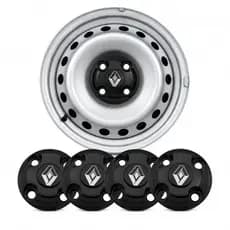 Kit Jogo Calotinha Centrais Logan Sandero Clio Roda De Ferro