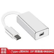 Conversor USB Tipo-C para Mini DP, Cabo Adaptador USB 3.1 para Mini DP, Adaptador USB3.1 4K60HZ