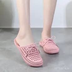 Calçado de verão para atividades ao ar livre, moda estudantil, estilo coreano, tamancos com cadarço, respiráveis, chinel