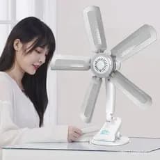 Ventilador de clipe para dormitório de estudantes, silencioso e pequeno, para cama, escritório ou mesa.
