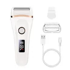Depilador feminino, removedor de pelos, depilador elétrico USB à prova d'água e recarregável para pelos das axilas, pern