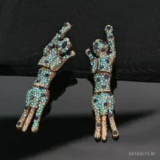 Brincos com um estilo sombrio único, acessórios de orelha com estampa de leopardo, brincos minimalistas e modernos com d