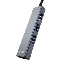 Hub Multiportas DM USB2.0 com 3 Portas USB2.0 + Porta de Rede RJ45 100Mbps, Divisor de Sinal, Venda Direta do Fabricante