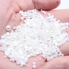 Atacado de Doces Coloridos AB2 # Pérolas de imitação semi-redondas de fundo plano, cor branco-sujo, de 1,5-14mm, para de