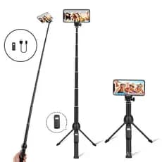 Yunteng 992 bastão de selfie para celular e tripé de uso duplo, mini suporte de mesa sem fio Bluetooth para fotos, selfi
