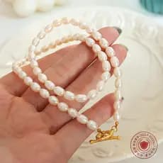 Conjunto de pulseira e colar com fecho OT geométrico, estilo japonês e coreano, fresco e simples, não desbota P1217-E349