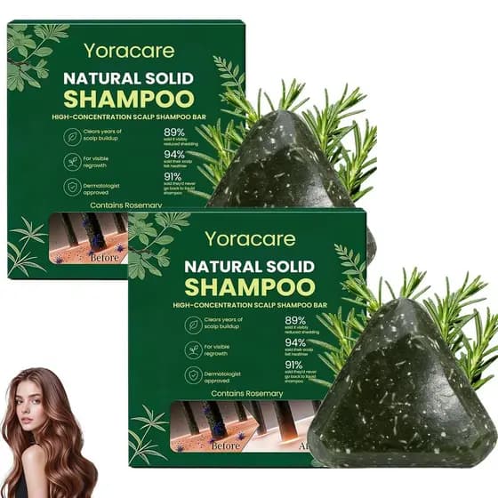 Yoracare-Barracorean Scalp Revitalizing Shampoo Bar, contém aminoácidos de alecrim, sabonete capilar à base de essência