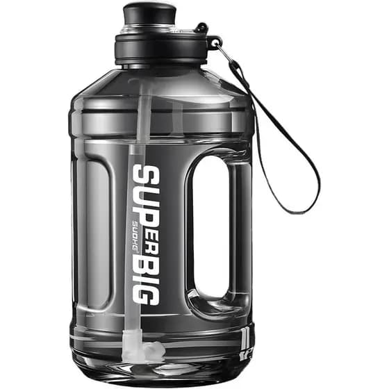 Garrafa de Água Grande para Esportes Trekio de 54oz/88oz (1.6L/2.6L) sem BPA para Academia, Corrida e Caminhada, Garrafa