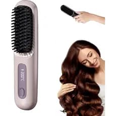 Escova de Estilização para Cabelos Curtos, Escova Alisadora GoBrush Pro, Sem Fio, Portátil e Recarregável, Escova de Est