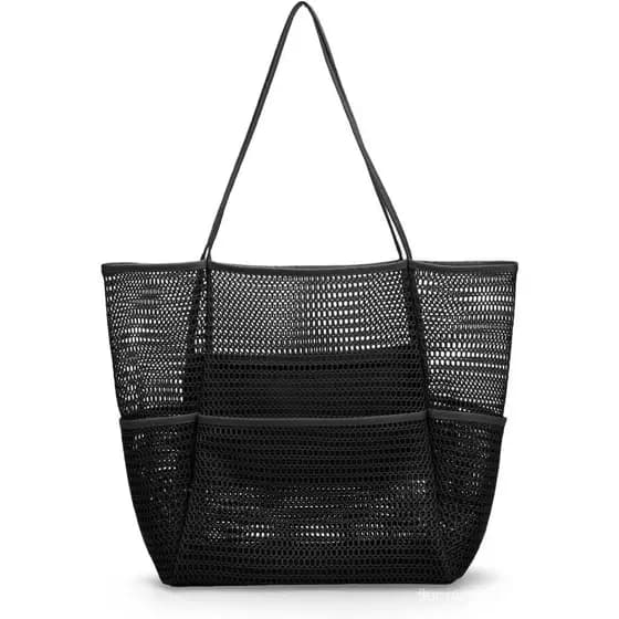 Bolsa de Praia - Bolsa de Malha para Roupas de Férias na Praia para Mulheres, Bolsa de Piscina para Viagens, Essenciais