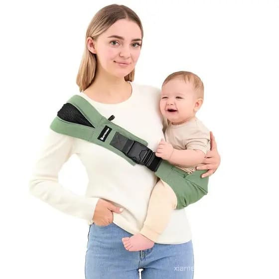 Porta-bebê para crianças pequenas - Algodão premium, expansível e ergonômico, tamanho único, ideal para 6-48 meses (11-4