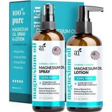 Óleo e Spray de Magnésio artnaturals com Aloe Vera - Loção Calmante para Aplicação na Pele
