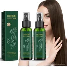 2PCS Spray para Crescimento Capilar Ouhoe, Para o Crescimento do Cabelo, Sérum de Regeneração Capilar com Ginseng Ouhoe