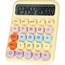 Calculadora mecânica de botões, botões grandes, calculadora de mesa, display de 12 dígitos, tela LCD grande, calculadora