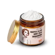 Sebo de Boi para a Pele e Bálsamo de Mel, Hidratante Facial que Nutre e Hidrata a Pele, Bálsamo de Sebo Batido de Gado A
