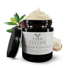 FARM TO TALLOW Sebo de Carne Bovina Sem Perfume para Rosto, Pele e Corpo - Suave e Hidratante - 4 Oz - Hidratante de Seb