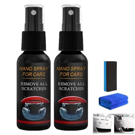 Pacote com 2 sprays reparadores de arranhões de carro Nurafix, agente de revestimento automotivo de ação rápida, agente
