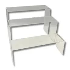 Suporte De Calçado Escadinha Para Vitrine Acrilico Reforçado 100% Acrilico Kits