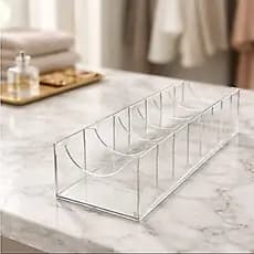 Suporte Expositor 7 Cintos Organizador Divisórias Armário Closet Loja Balcão Organizar