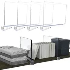Divisória closet Acrílico Prateleira Closet Bolsas Armários Transparente 3MM KITS