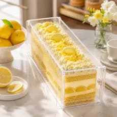 Formas Retangular Slice Cake em Acrílico Para Bolo 30x10x10 Confeitaria Fatias Perfeitas Molde