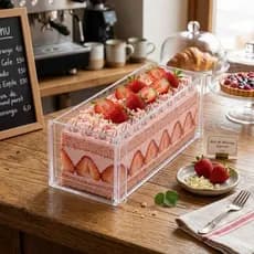 Kit 5 Forma Slice Cake Acrílico 30x10x10 Fatia Perfeita Bolo Molde Confeitaria Transparente Profissional KIT 5 e 10 Unid