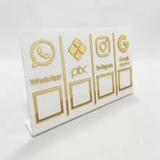 Placa Display 4 Em 1 Whats- Pix -Instagram Qr Code