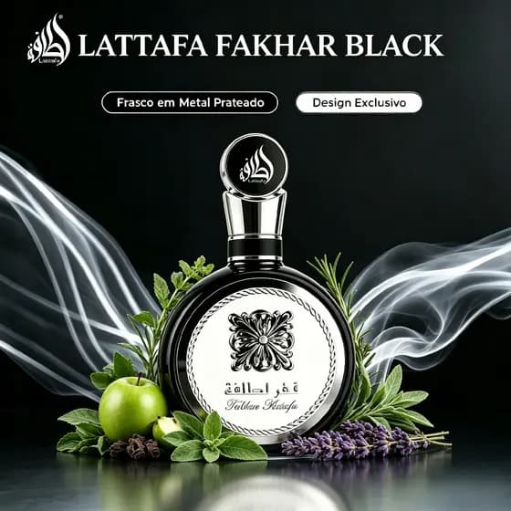 Perfume Árabe Masculino Lattafa Fakhar Black 100ml Pride EDP Original Com Selo-Envio imediato Presente para Namorado