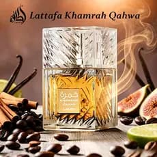 Perfume Lattafa Khamrah Qahwa EDP 100ml Unissex Café Especiado Longa Fixação