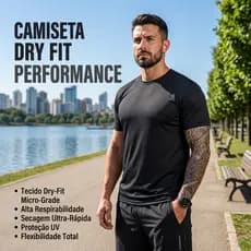 Camisa Dry Fit Masculina Leve Confortável Treino Academia Corrida Respirável Verão Térmica Treino
