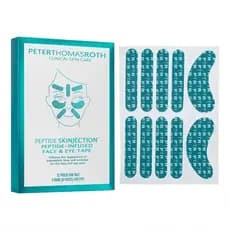 Máscara facial e para os olhos com peptídeos anti-rugas, 12 peças para o rosto e 8 peças para os olhos, levanta e firma