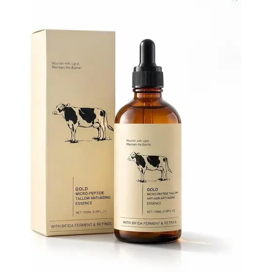 Sérum Facial com Sebo, Retinol, Peptídeos e Fermento Bifida, Essência Facial Hidratante com Suporte à Barreira para Pele