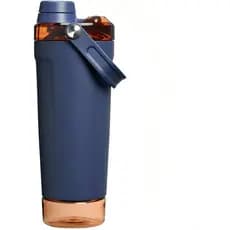 Garrafa de Proteína 20oz | À prova de vazamentos, isolado, em aço inoxidável. | Base de Armazenamento de Pó e Tampa de V