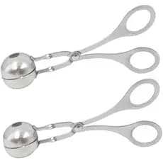 Conjunto de 2 peças para fazer almôndegas em aço inoxidável, pinças antiaderentes para almôndegas, utensílios de cozinha