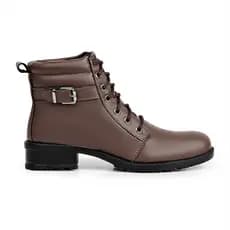STE 010 Bota Botinha Country Galocha Saltinho Vaqueira Fivela Feminina Galocha Coturno Amarrar