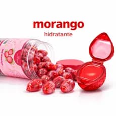 Kit 50 Unidades SOMBRA FLOR Brilho Labial Morango Cremoso - Hidratante Infantil e Adulto