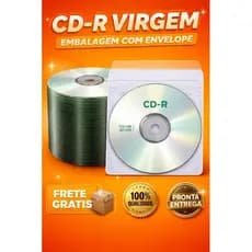 💿 Kit com 3 CD-R Virgem 700MB / 80 Min + Envelope Individual 💿