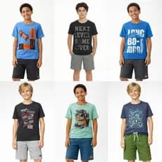 CONJUNTO BLUSA + BERMUDA VERÃO JUVENIL INFANTIL