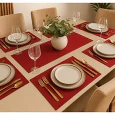 Kit 4 Lugares Jogo Americano Para Mesa Posta Premium 45x30 cm Cor Marrom Decoração Imperdível