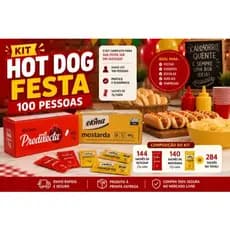 Kit Festa 284 Sachês Ketchup e Mostarda Predilecta p/Lanches Festa Churrasco Delivery Hamburguer Hot dog cachorro quente