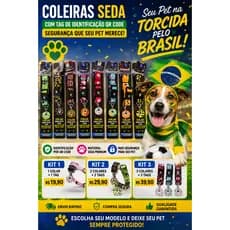 KIT 2 Coleiras anti enforcamento + TAG Identificação QR Code Localizador Pet Anti-Perda Cachorro Colar Pet tipo sist GPS