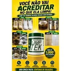 PASTA DE LIMPEZA PROFISSIONAL - LIMPA E DESCRUSTRA TUDO, TIRA ENCARDIDO TÊNIS E GORDURAS DE BOX, AZULEIJO E PANELAS INOX