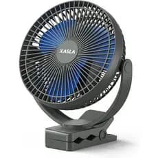 Ventilador Portátil Recarregável com Clipe xasla 10000mAh, Operado a Bateria de 8 Polegadas, 4 Velocidades, 24 Horas de